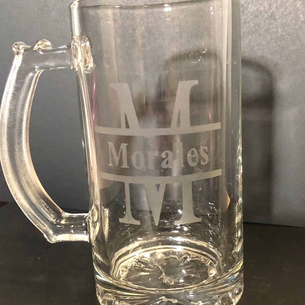 Beer mug monogram customized